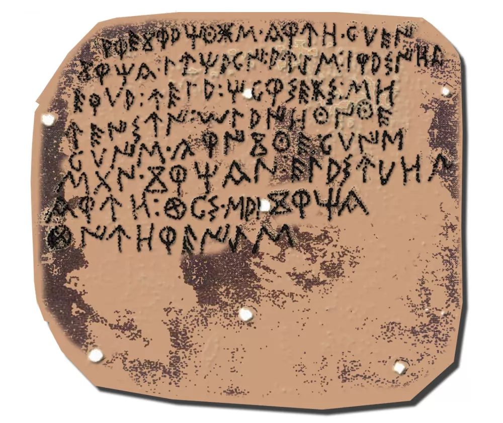 Bronce de Luzaga (Guadalajara), con escritura celtíbera